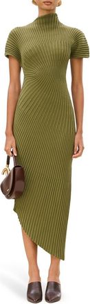 Cult Gaia Chrysta Turtleneck Rib Midi Sweater Dress in Cedar at Nordstrom, Size Large