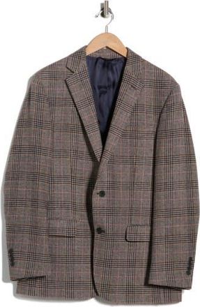 Brooks Brothers Plaid Tweed Wool Blazer in Camel Multi Check at Nordstrom Rack, Size 40 Regular
