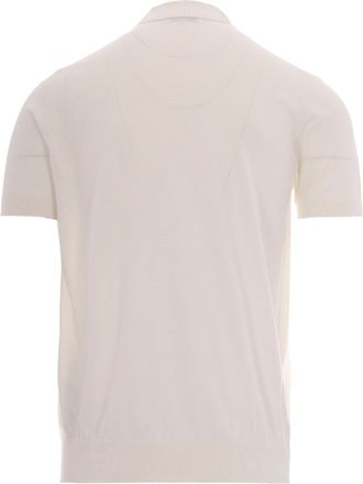 Paolo Pecora Mens Polo Shirt Knit White Cotton T-shirts And Polos