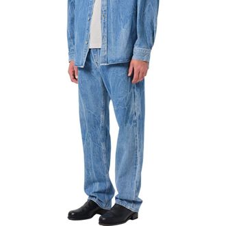 A Gold E 90s Mid Rise Relaxed Straight Leg Jeans in Twist Medium Indigo at Nordstrom, Size 30