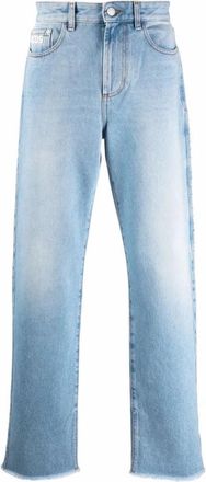 GCDS Blauwe Denim Straight Jeans - Heren - Regular Fit Jeans - Blauw - W30 - Denim - Jeans