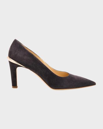Gabriela Hearst 75mm Edwina Suede Pointed-Toe Pumps