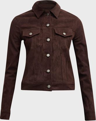 Co&ucirc;t de la Libert&eacute; Donna Suede Trucker Jacket