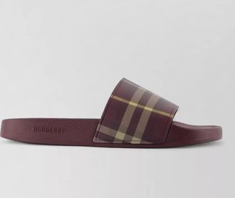 Burberry check slides