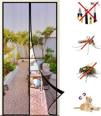 OEM Mosquiteras Magn&eacute;ticas Para Ventanas Y Puertas, 150x220cm, Malla Autoadhesiva, Mosquitera Encriptada, Cortina Magn&eacute;tica Que Se Cierra Autom&aacute;ticamente