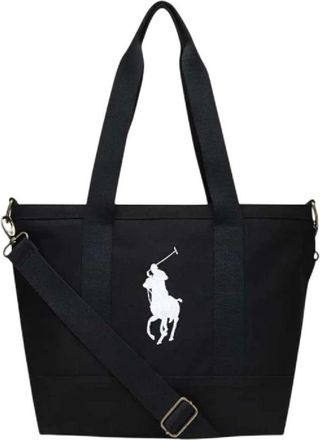 Polo Ralph Lauren Player Tote - Dames - Tassen - Zwart - Maat: ONE Size Katoen