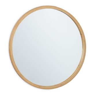 Relaxdays Relaxdays - Espejo De Pared Redondo Marco Bamb&uacute;, &Oslash; 61 Cm, Decoraci&oacute;n Hogar, Colgante, Ba&ntilde;o, Guardarropa Y Pasillo, Natural