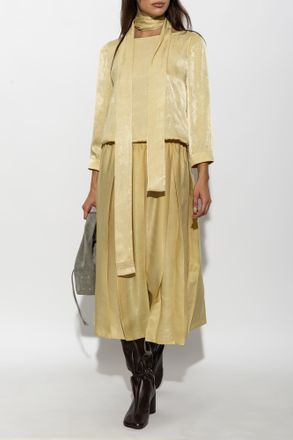 Maison Margiela Dress With Scarf, Womens, Yellow