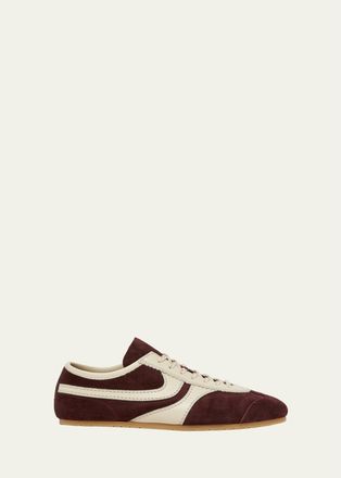 Dries Van Noten Mens Destin Suede Low-Top Sneakers