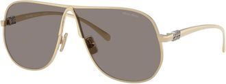 Miu Miu Sunglasses, unisex, Yellow, Size: 66 MM 0MU A56S