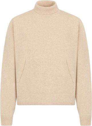Dsquared2 Jersey de cuello alto insignia - Knitwear - Hombre - Beige - XL
