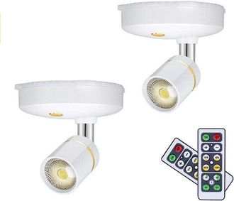 OEM Faretti Wireless, Luci Per Quadri A Batteria, Mini Luci DAccento, Faretto Led Da Interni Dimmerabile Con Telecomando Per Qualsiasi Parete, Luce Da Par