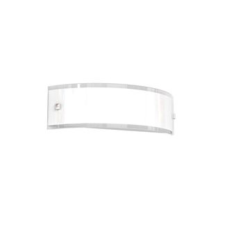 Top-Light Applique Moderno Top Light Linear 1076 A40 E27 Led Vetro Bianco Bordo Trasparente Lucido