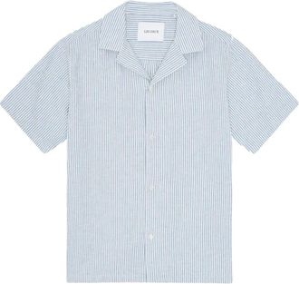Les Deux Lukas Short Sleeve Shirt - Heren - Korte mouwen Overhemden - Blauw - XL - Katoen - Overhemden