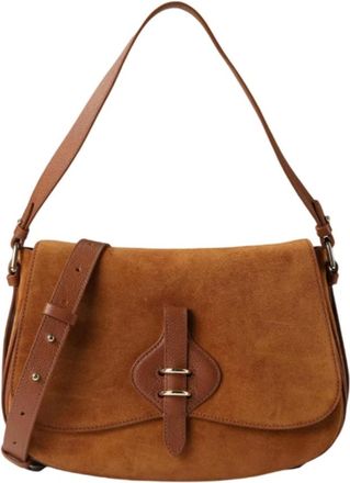 Coccinelle Tassen, Dames, Bruin, ONE Size, Leer, Mavery Suede Schoudertas