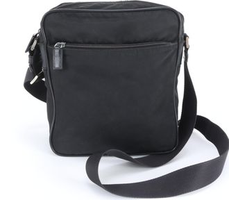 Prada Black White Nylon Shoulder Bag Tote Bag (Pre-Owned)
