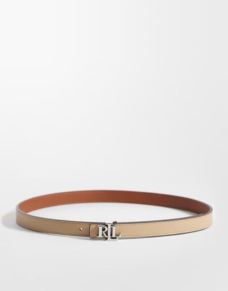 Ralph Lauren Cintura double-face 30 color cuoio-Marrone