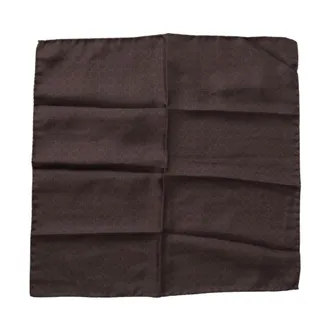 Dolce & Gabbana Pocket Scarves, male, Brown, Size: ONE SIZE Elegant Silk Mens Square Scarf in Rich Brown