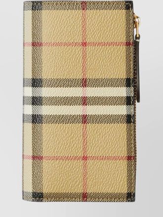 Burberry check bifold wallet