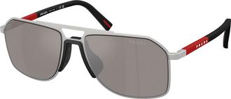 Prada PS B51S 18X80I Mens Sunglasses Silver Size 56
