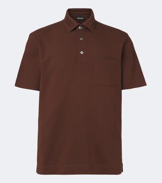 Ermenegildo Zegna Cotton piqu&eacute; polo shirt