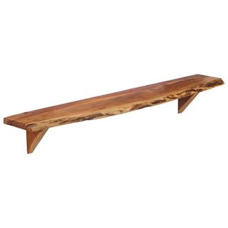 Berkfield Home Wall Shelves 2 pcs 110x20x18 cm Solid Wood Acacia in Brown | Size: 110 x 20 x 18 cm