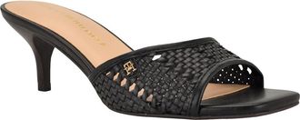 Tommy Hilfiger Claihre Kitten Heel Slide Sandal in Black at Nordstrom, Size 6.5