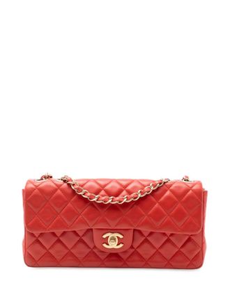 Chanel 2009-2010 Classic Lambskin East West Single Flap shoulder bag - Rood