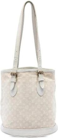 Louis Vuitton Tweedehands Canvas Louis Vuitton tassen - Dames - Vintage Schoudertas - Beige - ONE Size - Vintage