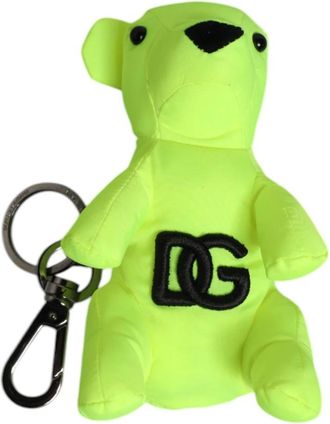 Dolce & Gabbana Geborduurde Logo Sleutelhanger - unisex - Sleutelhangers & Tashangers - Groen - ONE Size - Leer - Accessoires