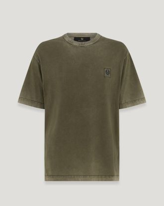 Belstaff Belstaff Camiseta Hockley para hombre Punto te&ntilde;ido en negativo Verde Surplus 2XL