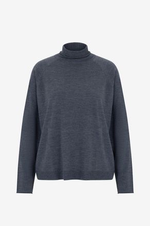 Hemisphere Feiner Rollkragenpullover aus Merinowollstretch