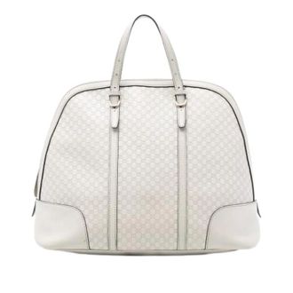 Gucci Pre-owned Handbags, female, White, Size: ONE SIZE Pre-owned Vintage Leather Tote