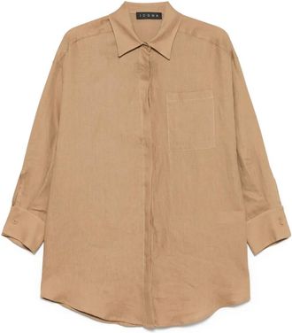 Kaos Camicia in lino - Marrone