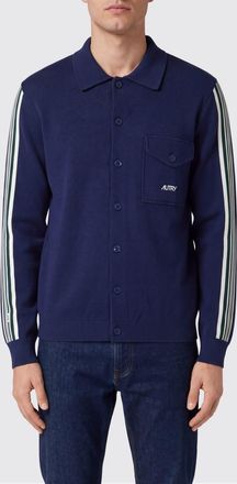 Autry Goose Down Padded Technical Fabric Shirt Jacket with Logo