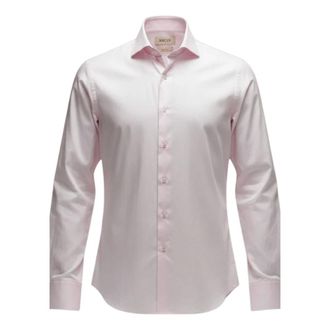Xacus Casual Shirts, male, Pink, Size: 2XL Cotton-Linen Mix Shirt