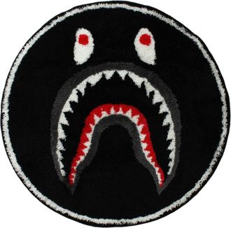 A Bathing Ape Shark Rug Mat Black 1H80-182-032