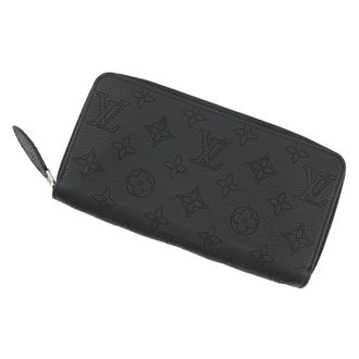 Louis Vuitton Black Noir Monogram Mahina Leather Long Wallet (Bi-Fold) (Pre-Owned)
