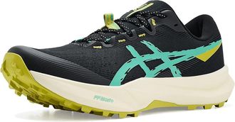 Asics Fuji Lite 6 Mens Shoes Black/Aurora Green : 10.5 D - Medium, Textile