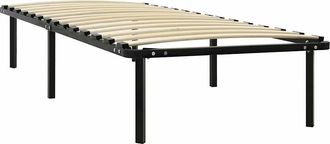 vidaXL Estructura De Cama Sin Colch&oacute;n Metal Negro 100x200 Cm Vidaxl