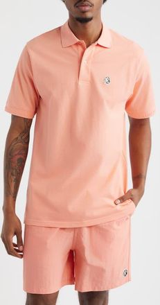 Billionaire Boys Club Landing Short Sleeve Polo in Peach Amber at Nordstrom, Size Xx-Large