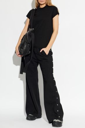 Rick Owens T-shirt With A Crew Neck, Womens, Black