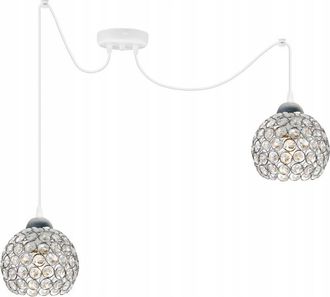 OEM L&aacute;mpara Colgante Ara&ntilde;a Cromada, Techo De Cristal