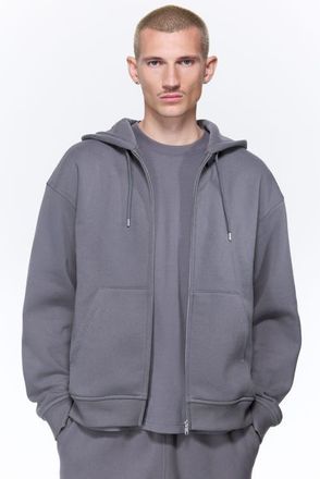 H&M Loose-fit Hooded Jacket in Dark Gray at Nordstrom, Size Xx-Large