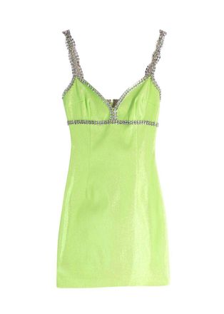 Area Sold Out AREA Green Crystal Embellished Strap Dress Size XS
