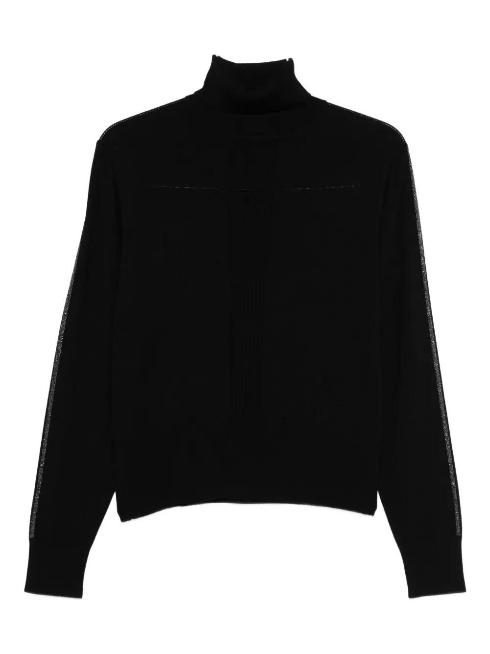 Pull Col Roulé Femme Patrizia Pepe - Noir - Modèle En Laine Confortable - Neuf Avec étiquettes