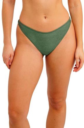 Freya Waves High Cut Bikini Bottoms in Fern at Nordstrom, Size X-Large