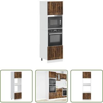 vidaXL vidaXL Armadi in legno - Armadi Forno 2 pz Lucca Rovere Fumo in Legno Multistrato