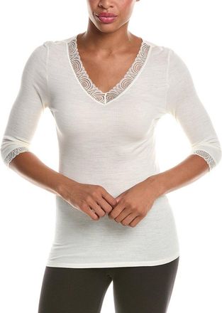 Hanro Hanro Woolen Lace Wool & Silk-Blend Top