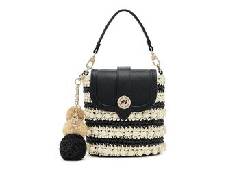 Dune London Dimple Cross Body Womens Handbags Black/White, Faux Leather